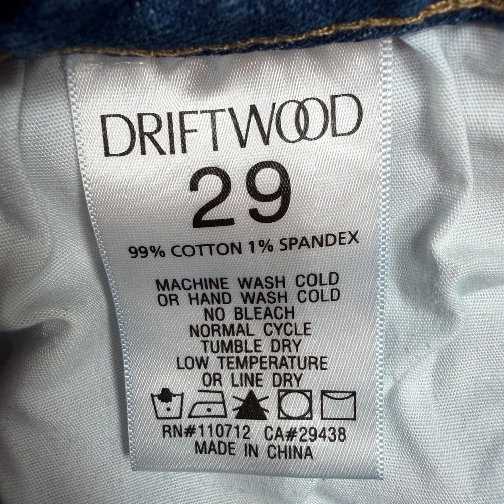 Driftwood 29 Jeans Charlee Embroidered Floral Cuff Cropped Wide Jeans Festival - Picture 4 of 16